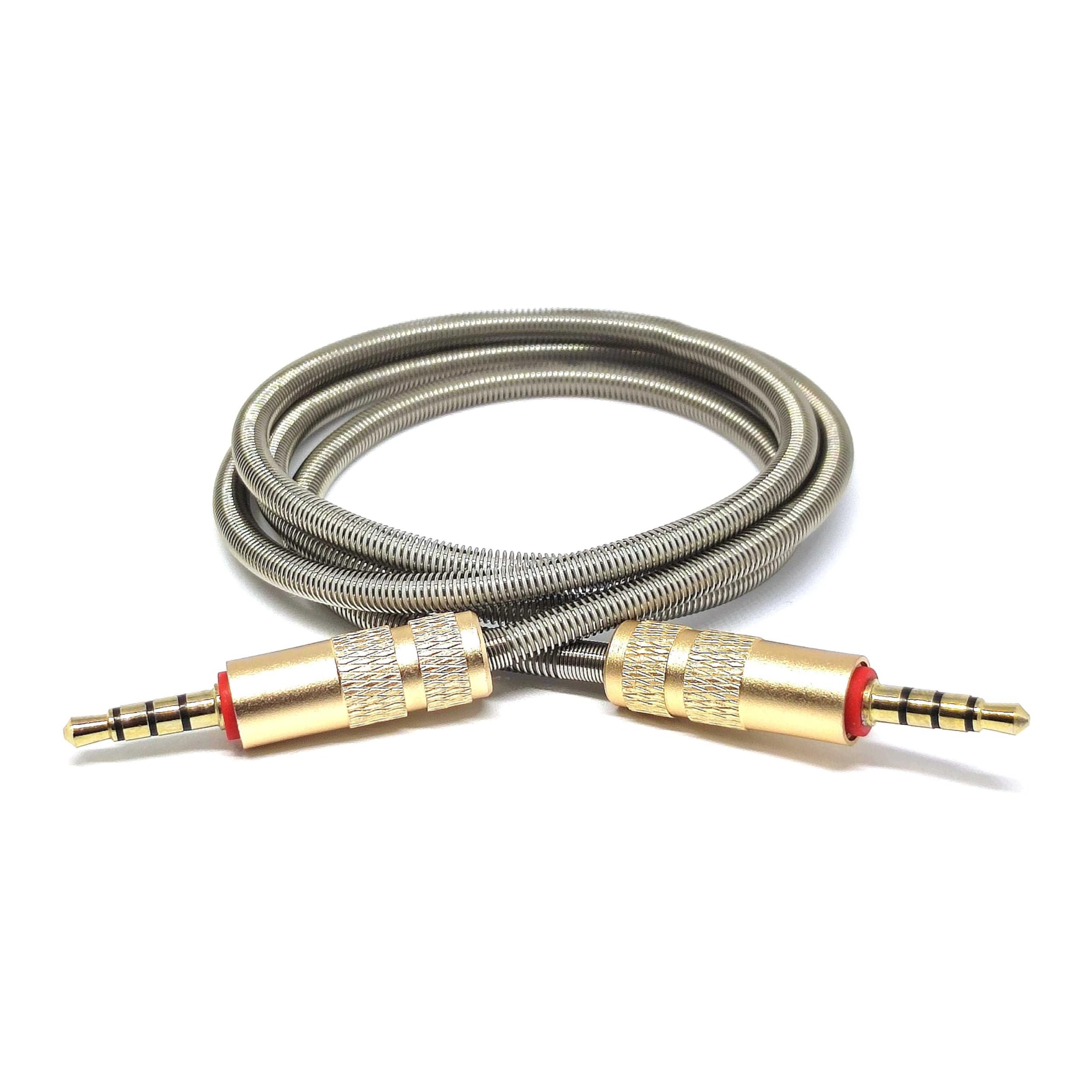 Amazon | TRRS ケーブル ゴールド メタルケーブル 4極 3.5mm 0.8mm 