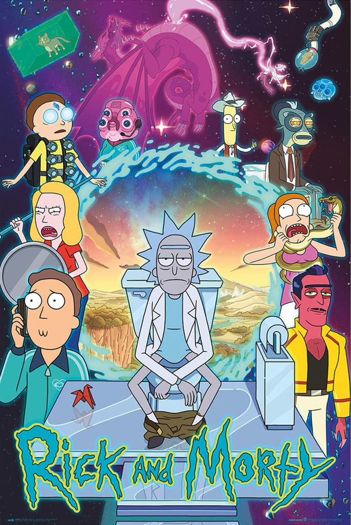 Amazon.com: Rick And Morty - TV Show Poster (Season 4 - Key Art/Regular
