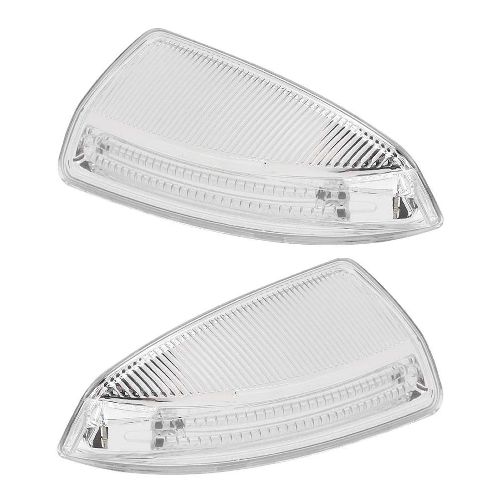 Qiilu Par de Indicador Espejo Retrovisor Luz de del Espejo de la Puerta Retrovisor de Señal de LED de Espejo de Puerta Retrovisor ​​Apto para C-Class W204 08-10 X2z658