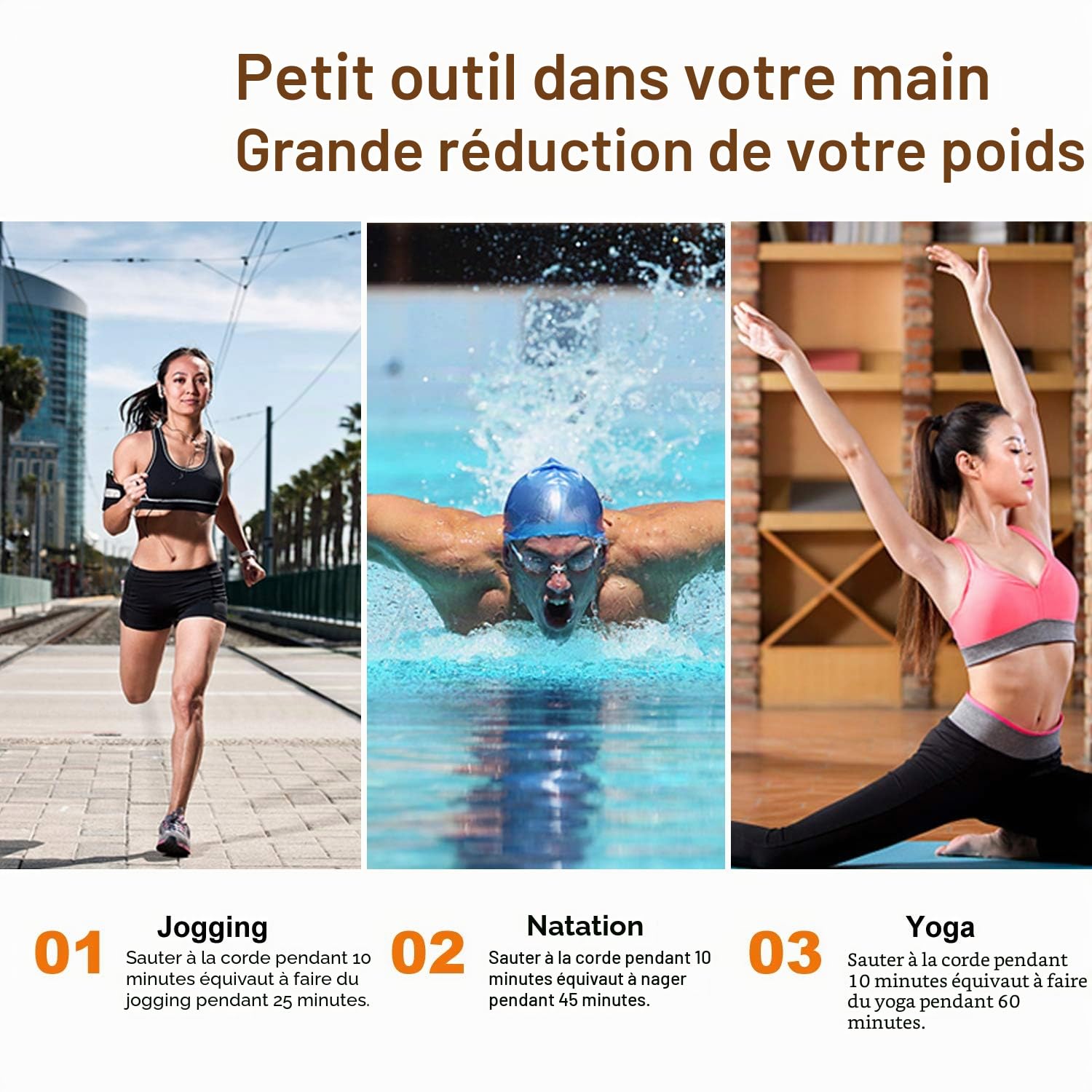 Corde à Sauter Sport, Corde à Sauter sans fil avec Compteur Calories et Minuterie, Jump Rope Réglable, LCD écran montrant, Poignées Antidérapantes pour Adulte,Enfant