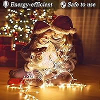 Vista 35 de Luces de Navidad azules al aire libre - 99 pies 1216 luces LED de carámbano para exteriores - Enchufe 8 modos luces centelleantes para decoraciones