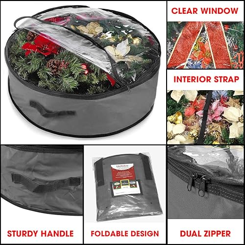 image for Primode Christmas Wreath Storage Bag 36