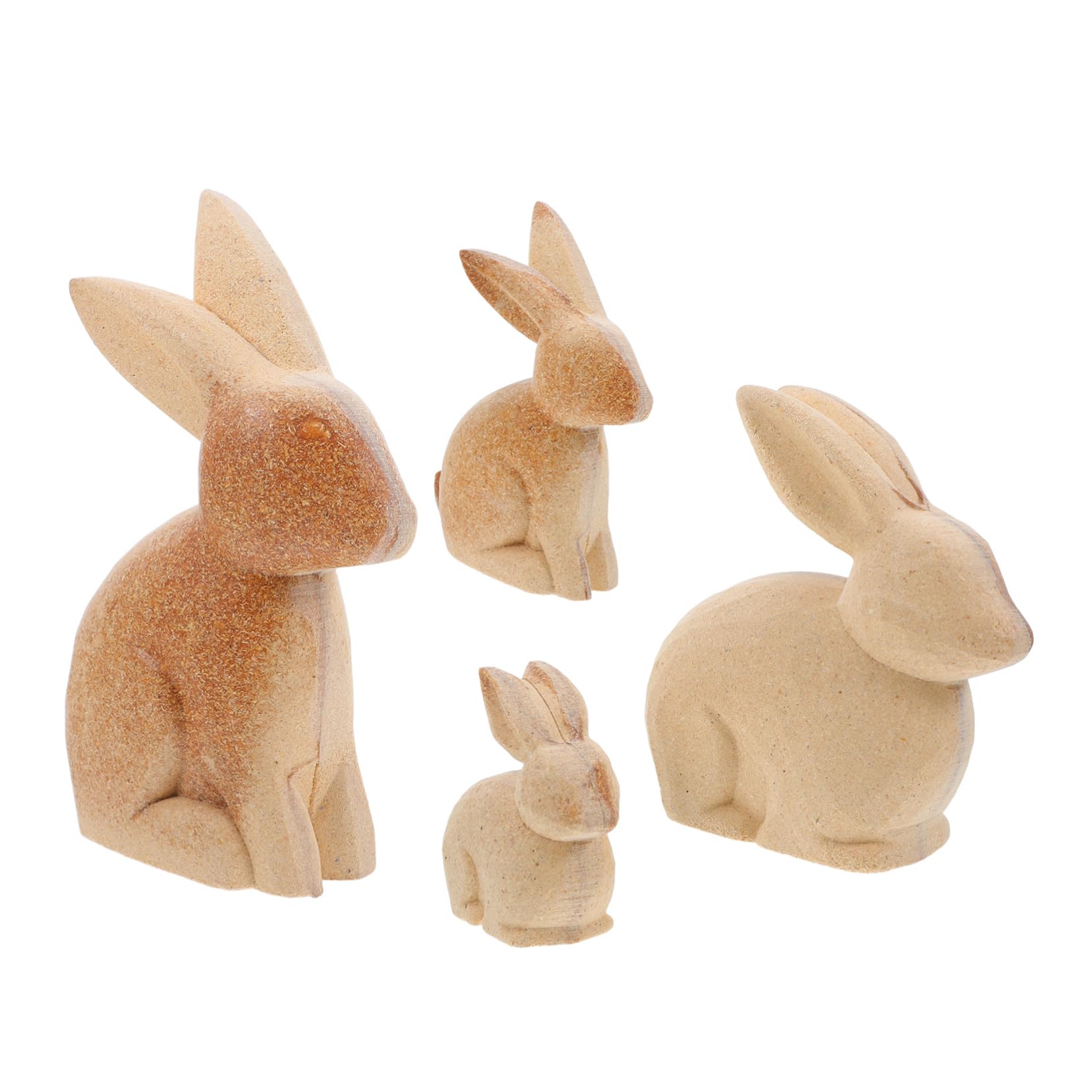 Figuras de Conejo de Madera DIY sin Terminar 4 Piezas para Pintar