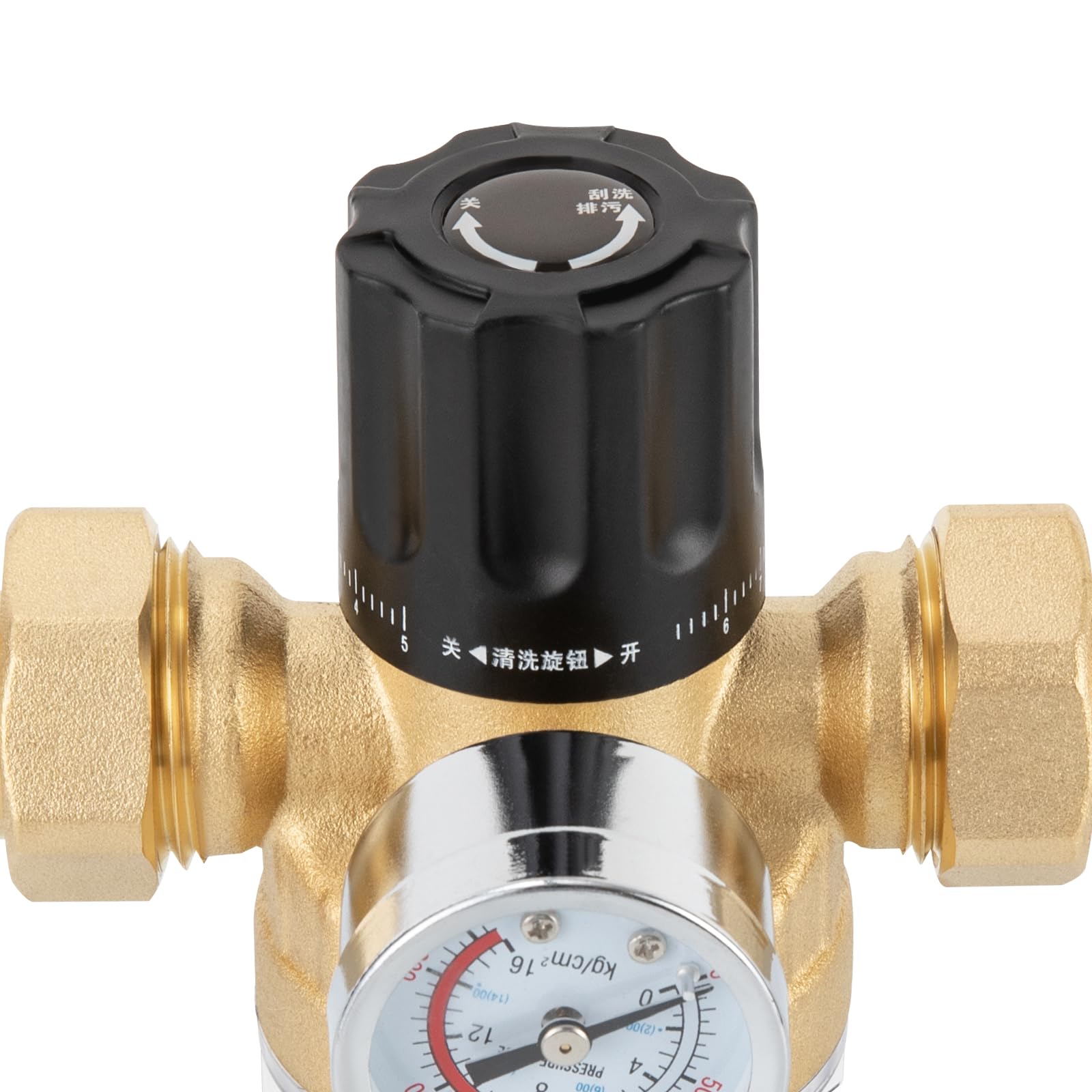 Filtro acqua domestica, filtro sedimentario da 40 μm, con indicatore di pressione dell'acqua, grande portata 6613,8 lbs/H, filtro dell'acqua del rubinetto per filtrazione sedimentaria (25 mm)