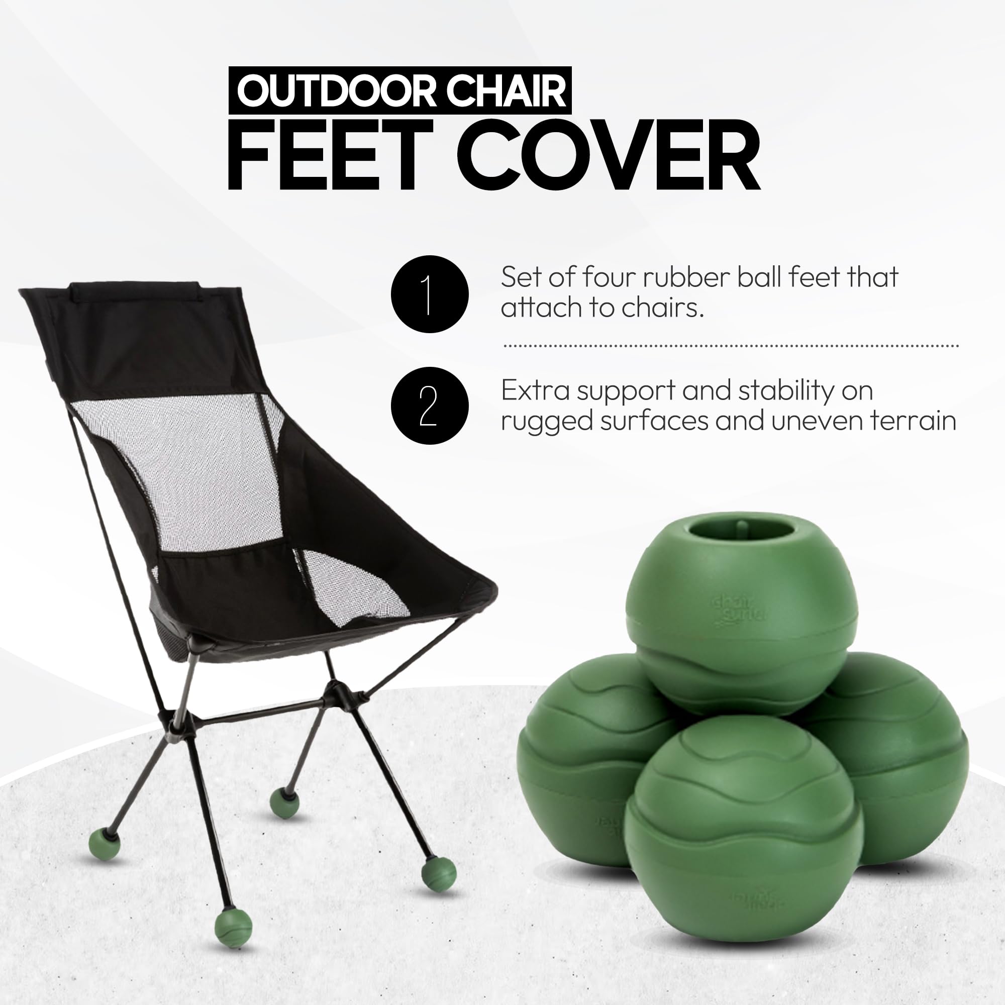 Amazon.com: Stabilizing Rubber Ball Feet for Helinox Camping Chair