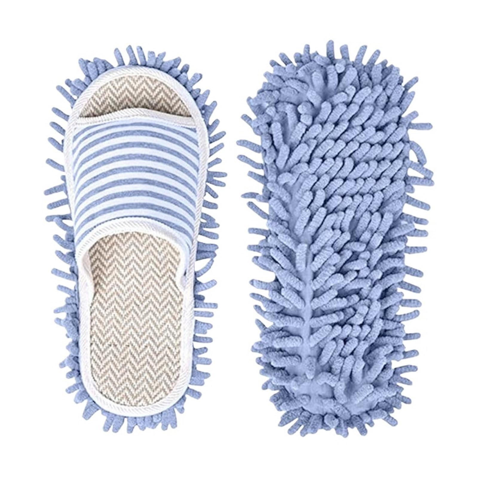 Zapatillas con mopa Zapatillas de fregona Lavables Que ahorran Trabajo for Limpieza Suelo Zapatilla Microfibra Desmontable for Polvo for Fregar el Pelo(S)