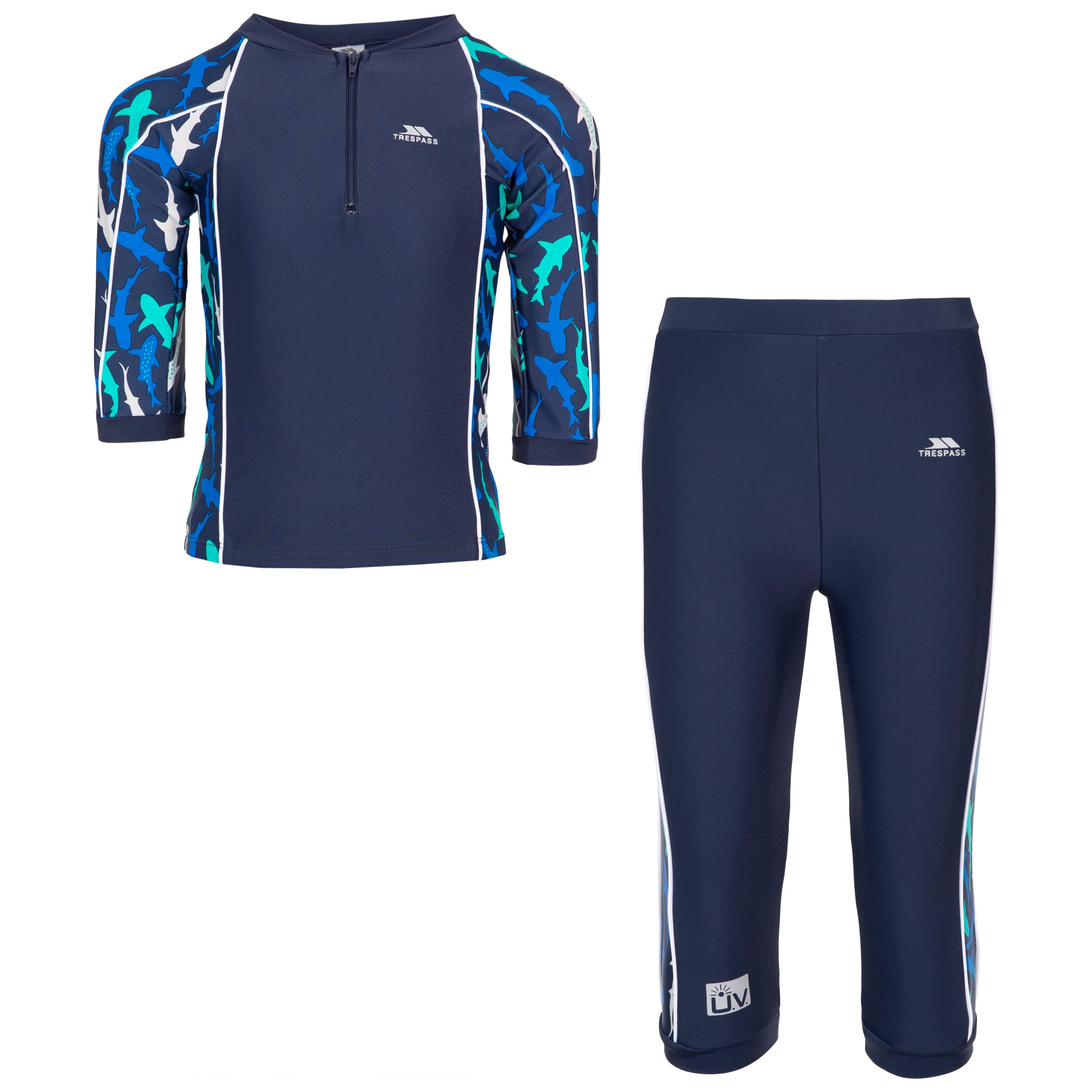 Trespass Kids Swim Set Shark Print 2/3