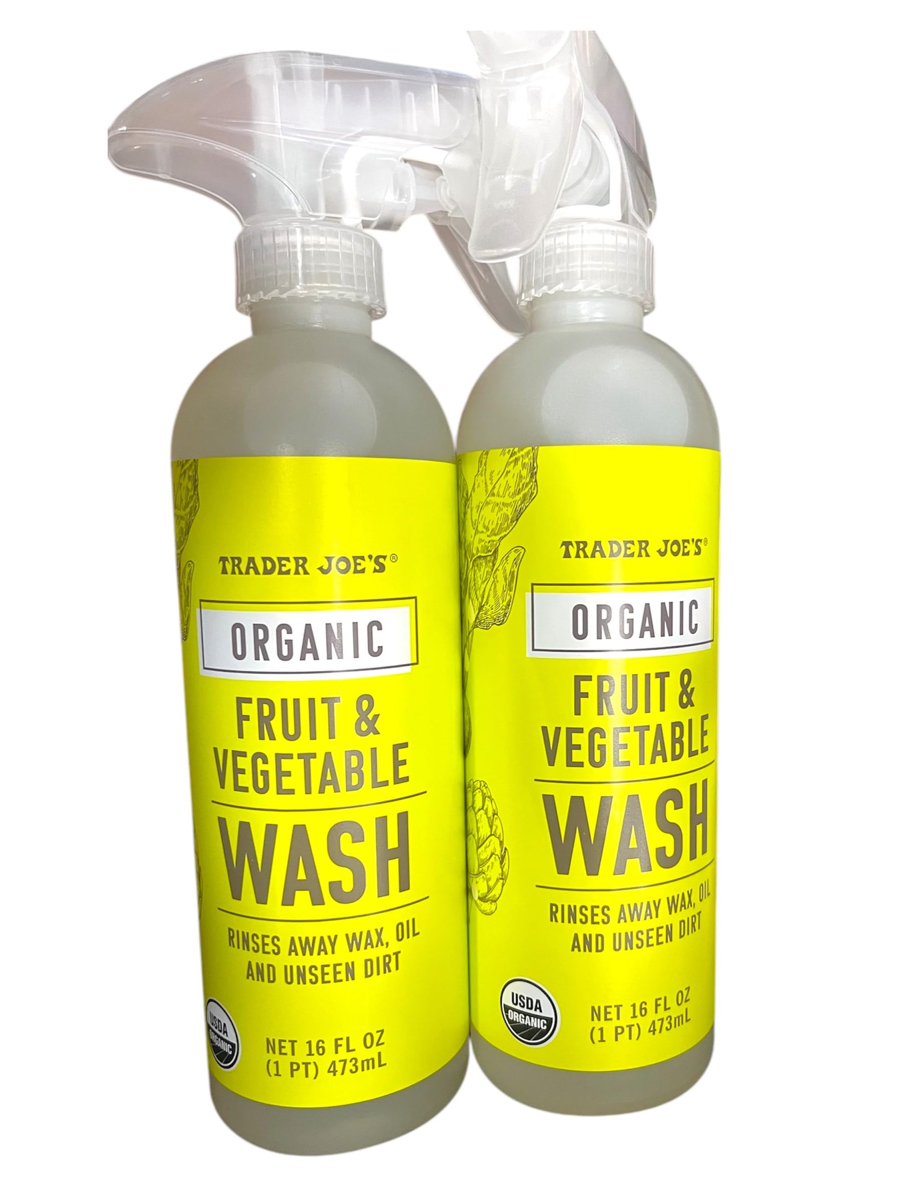 Trader Joe's Organic Fruit & Vegetable Wash, 16 fl oz, Pack of 2