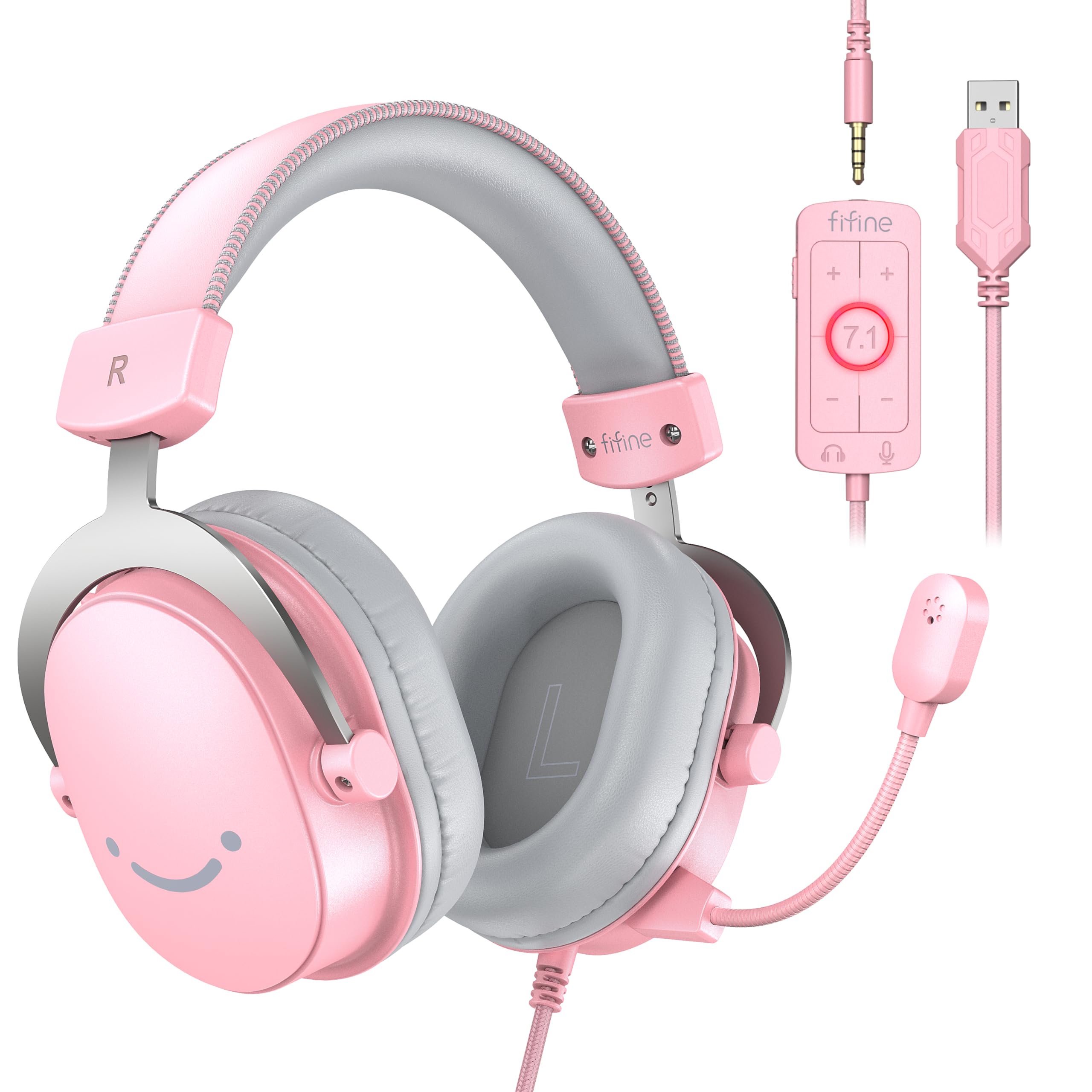 Amazon.co.jp: FIFINE ゲーミングヘッドセット 7.1サラウンドサウンド