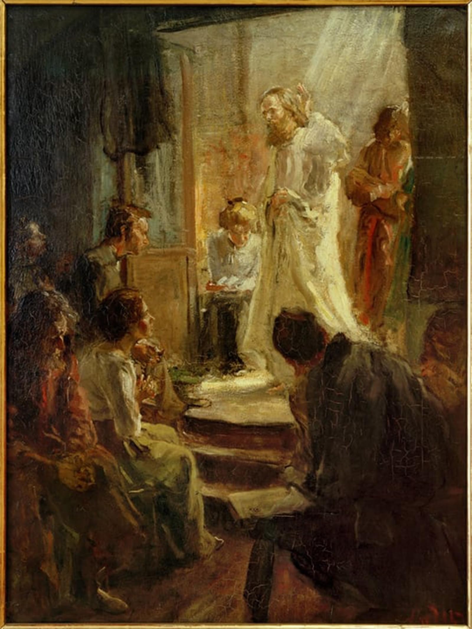 ARTXLXXBN Famous Print Painting Colorful Art Print the Sermon of Christ by Fritz Von Uhde Canvas Art Decorations for Home Decor 60x90cm