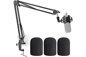 Floreon Mic Stand with Three Pop Filters and Shock Mount