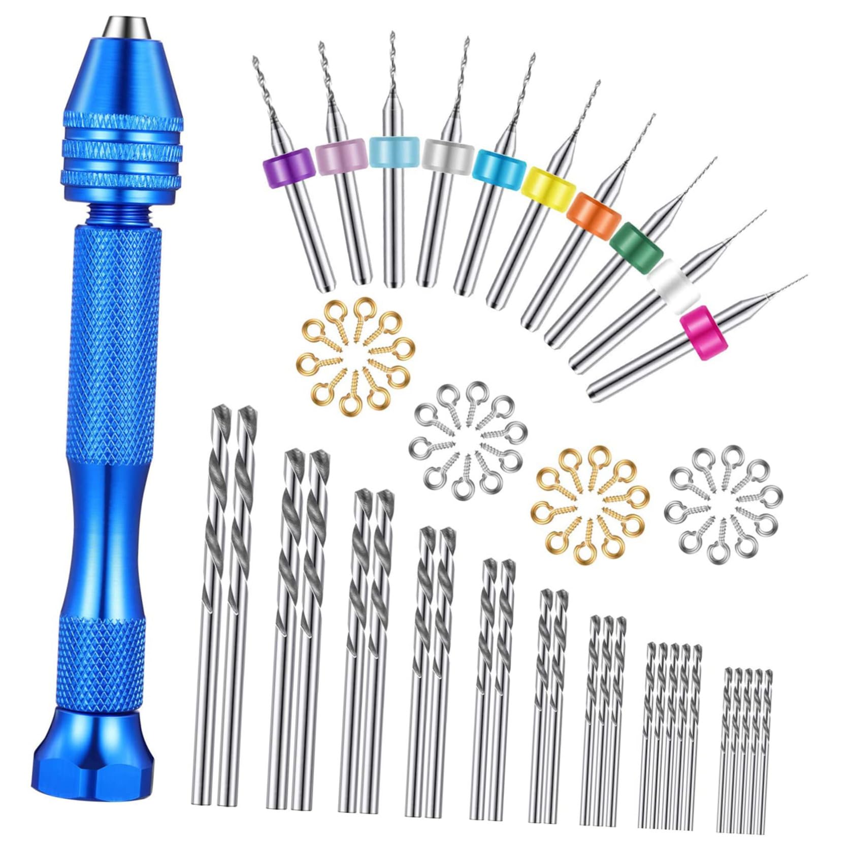 152pezzi Mini Punte Per Trapano e Girevole Precisione Per Modellismo e Te Facile Trasportare e Utilizzare