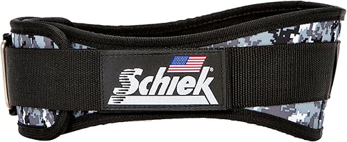Schiek Modelo deportivo 2004 Nylon 4 3/4" Cinturón de levantamiento de pesas - Negro Digi Camuflaje,Real,Negro,Camo,Verde