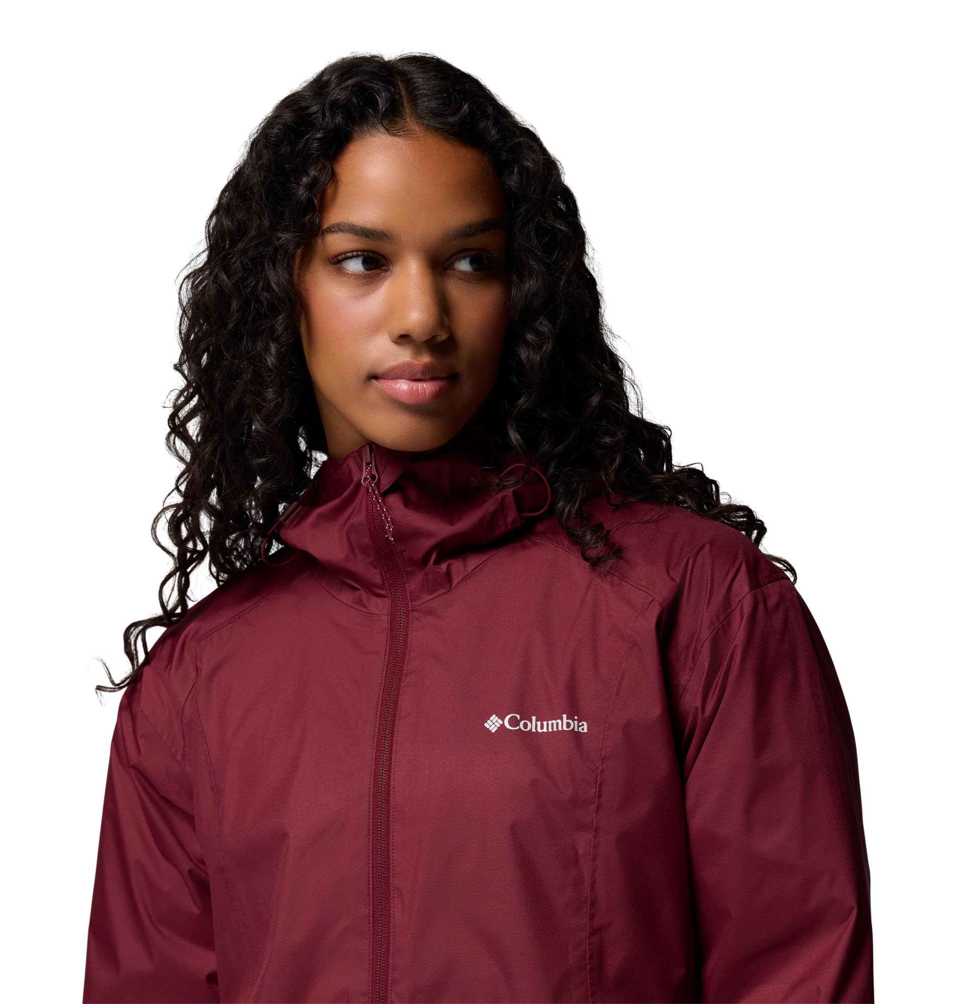 Columbia Damska kurtka Inner Limits 3, wodoodporna kurtka przeciwdeszczowa, bogate wino, gumka do ścierania, różowa, XL