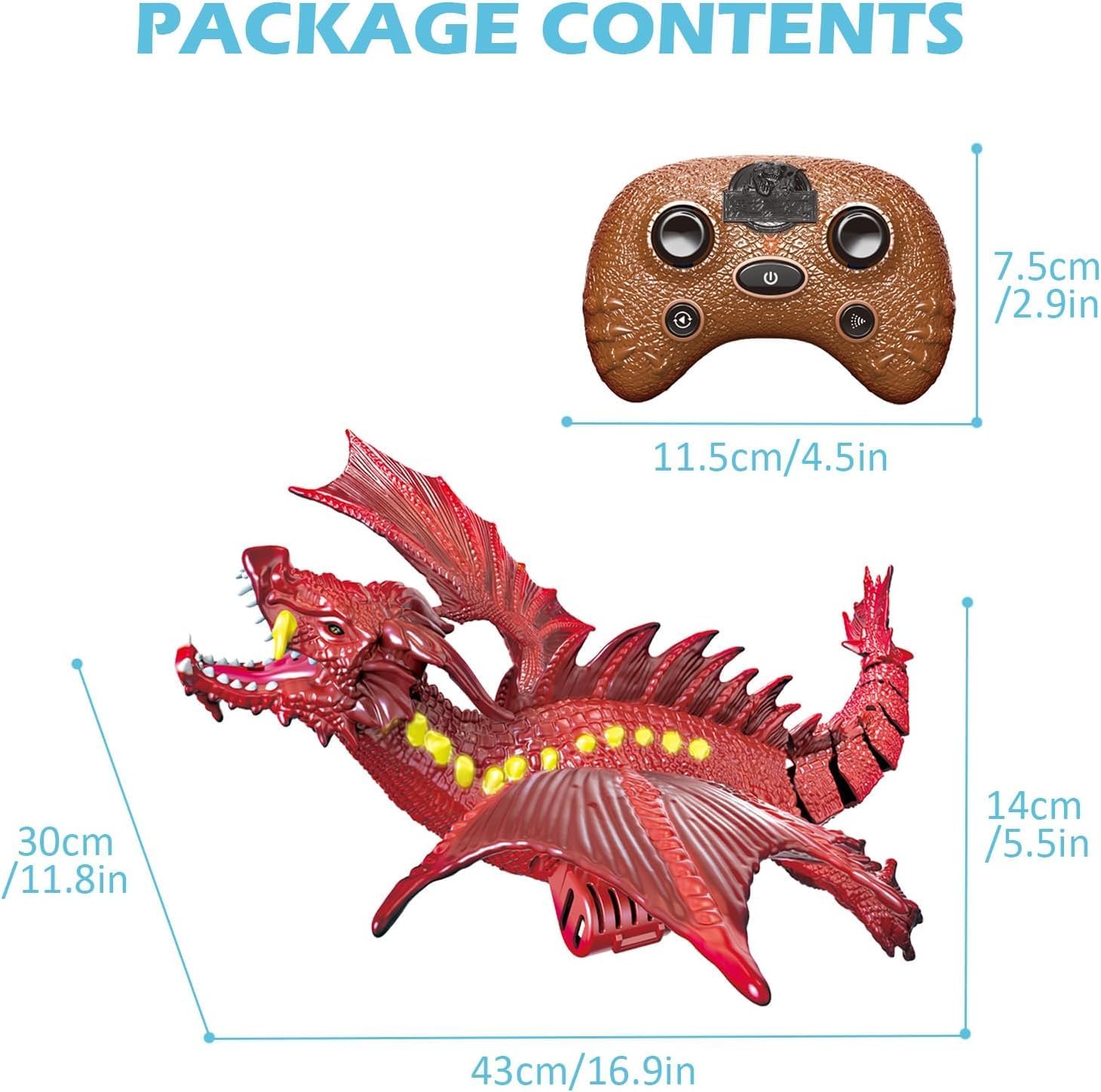 EXOMOON Remote Control Dinosaur Swimming Pool 2.4GHz High Simulation Toy RC Boat Lake Bathroom 8-12 Years Old Boys Girls Christmas Halloween Tricky Birthday Gift Pool Water Play 1