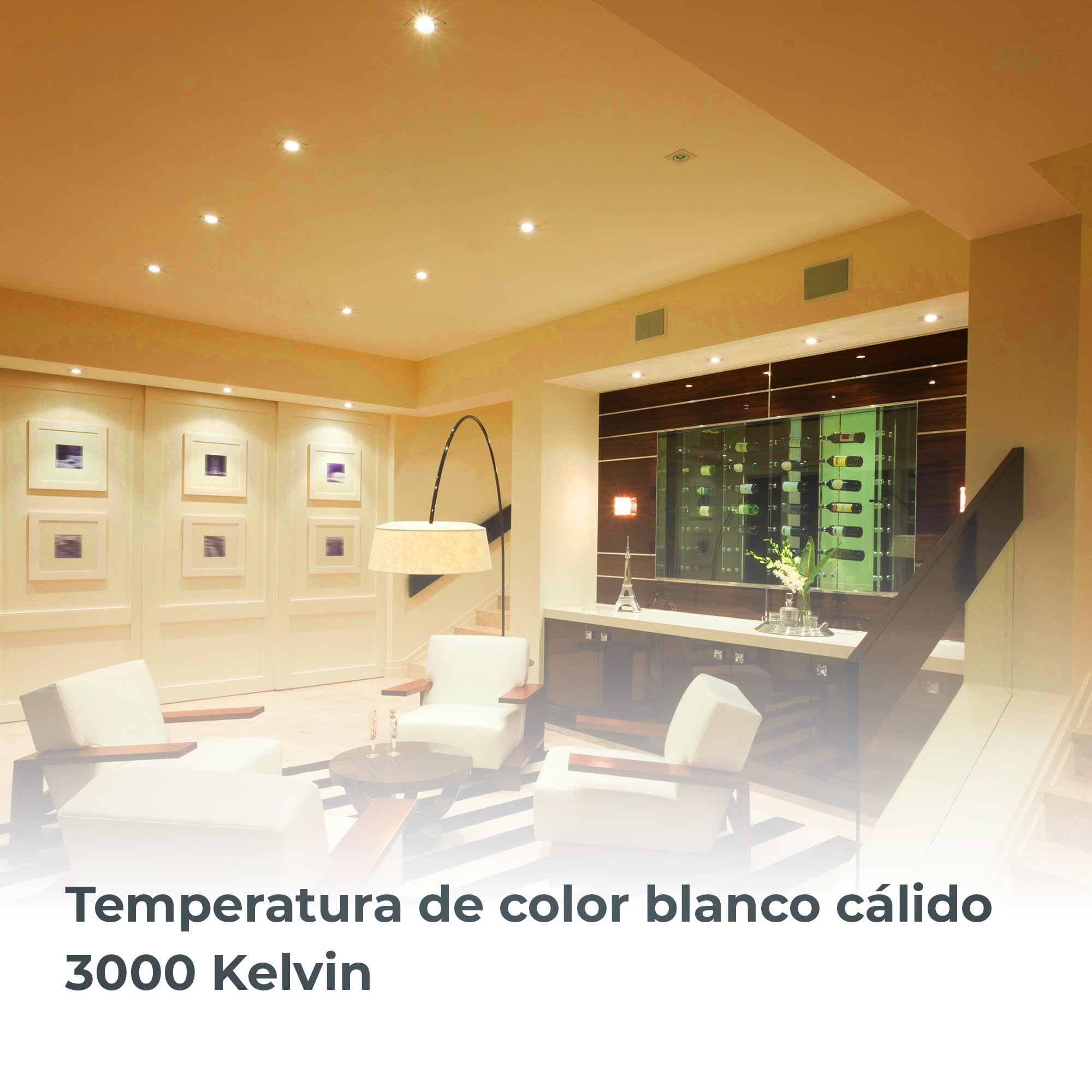 B.K.Licht I Juego de 12 luces LED empotradas I Giratorio I Ultra plano 24mm I Ø90mm I Níquel mate I 12 tableros LED de 5W I 460 lumen I 3.000K blanco cálido I IP23 I Foco empotrado