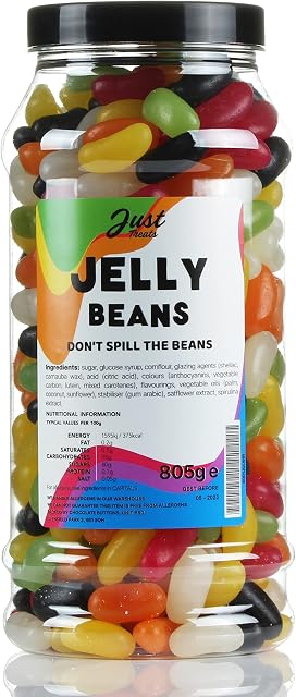 Traditional Jelly Beans Gift Jar from the A-Z Retro Sweet Shop Collection