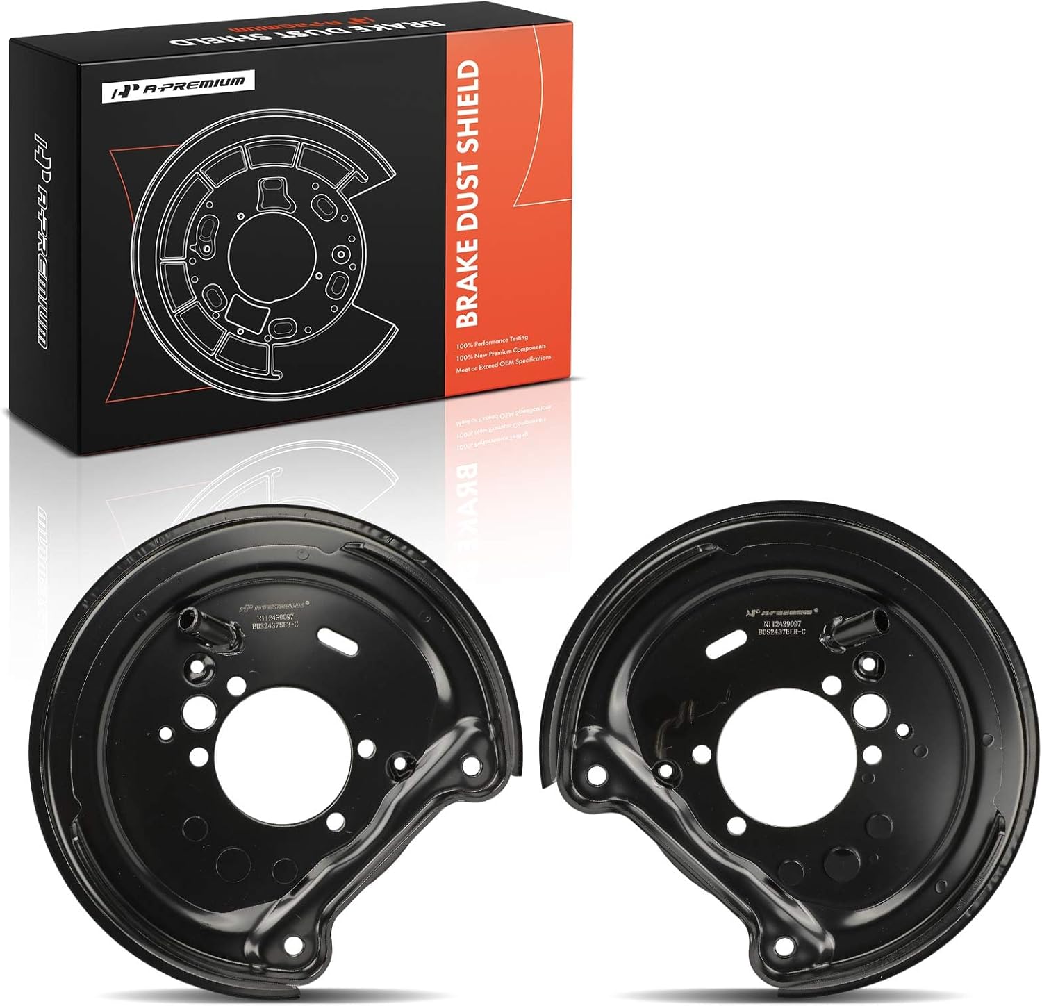 A-Premium Rear Side Brake Dust Shield Compatible with Subaru Models - Forester 1998-2008, Impreza 1993-1996/1998-2007, Legacy 1992-1997, Rear Disc 4-Wheel ABS Brake, 2-PC Set