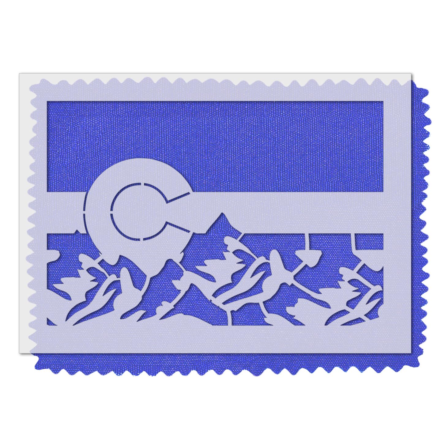 Pochoir drapeau Colorado réutilisable pour peinture sur bois et tissu