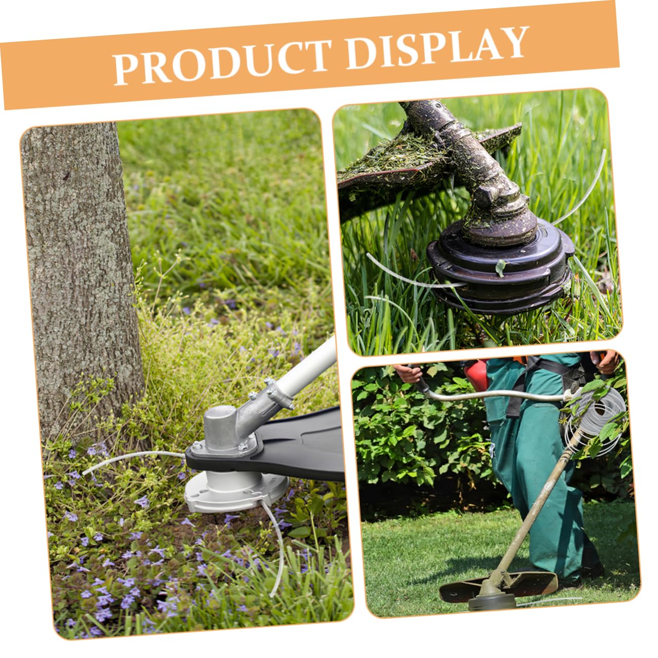 ibasenice Filo da 45m in Filo d'Acciaio Argento per Decespugliatore Resistente all'Usura e Durevole per Rifinitura Bordo Prato e Giardino