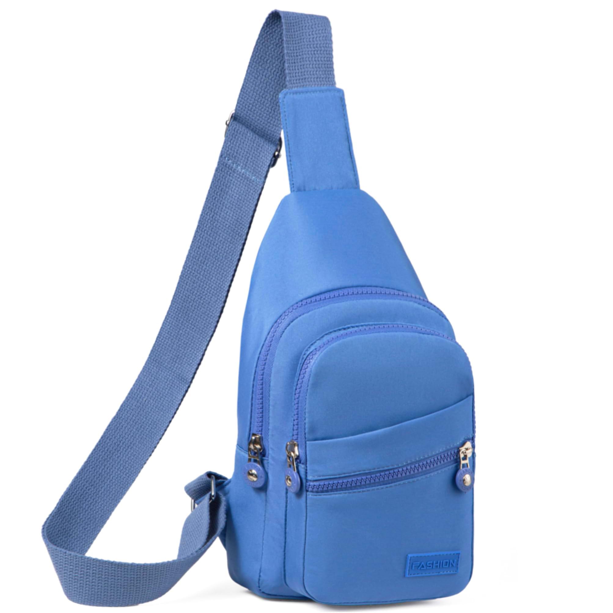 Banelu Small Sling Backpack Crossbody Bags for Women Men, Small Sling Bag Cross Body Bag Fanny Packs Crossbody Purses - Blue C Blue