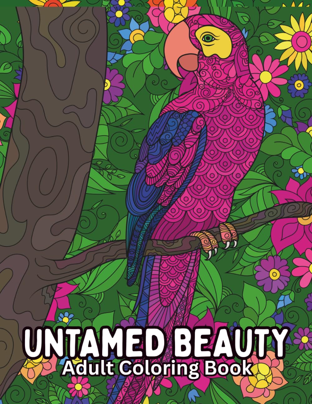 Untamed Beauty: A Majestic Wildlife Coloring Book Featuring Lions, Giraffes, Pandas, Deer, and More