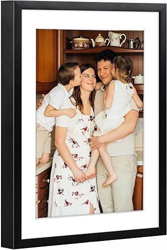 Vista 54 de Golden State Art - Marcos de fotos de metal de 8 x 10 pulgadas con paspartú para fotos de 5 x 7 - Juego de 4 portarretratos de aluminio de 8 x 10