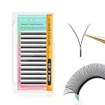 NAGARAKU yy Eyelash Extensions Supplies y lash 0.07mm D curl 8mm Premade Fans 4D Russian Volume Y Shape Faux Mink Matte 12 rows Cluster pre Fanned Wispies Crisscross Eye Lashes