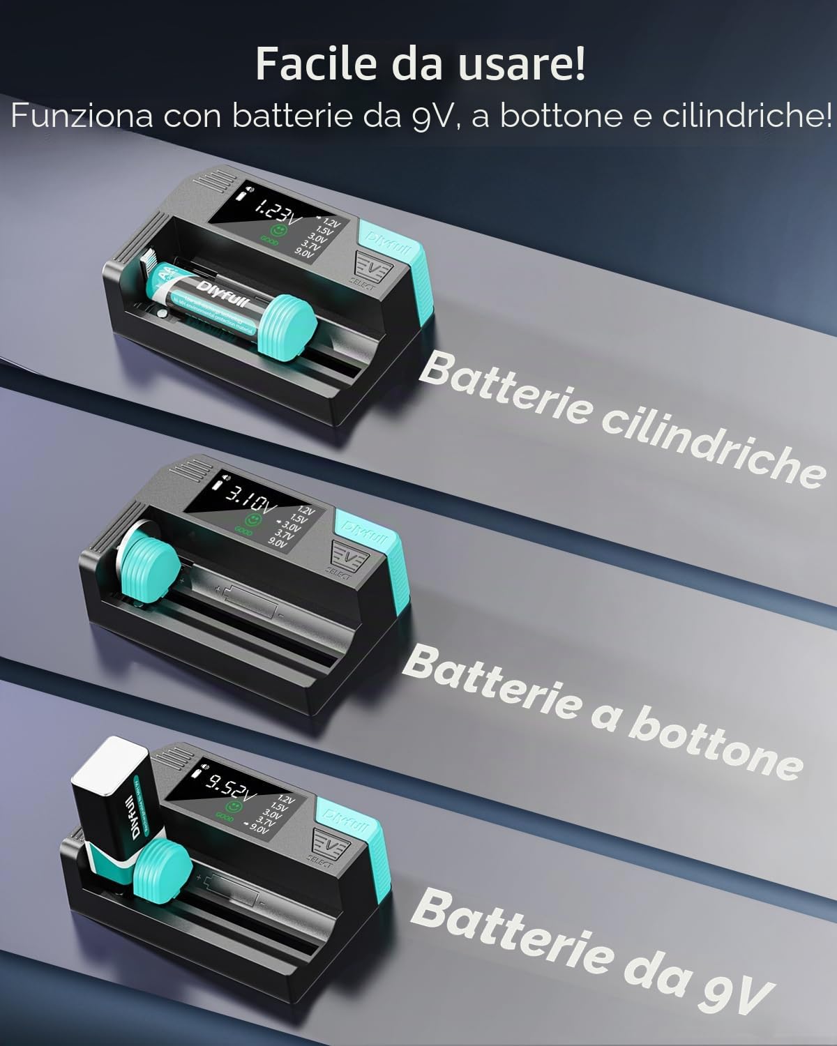 Tester Universale Per Batterie HAMA Con Display LCD – Compatibile Con AA, AAA, C, D, 9V E Pile A Bottone, Batteria Inclusa