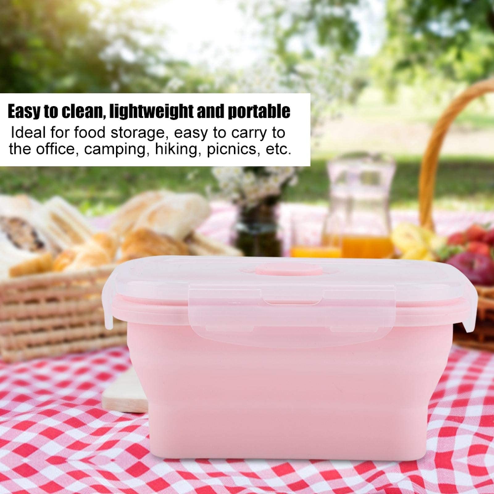 Lot De 4 Boîtes Bento Pliable En Silicone – Boîte à Lunch Écologique, Micro- ondable, Idéale Pour Bureau, Pique-Nique Et Camping