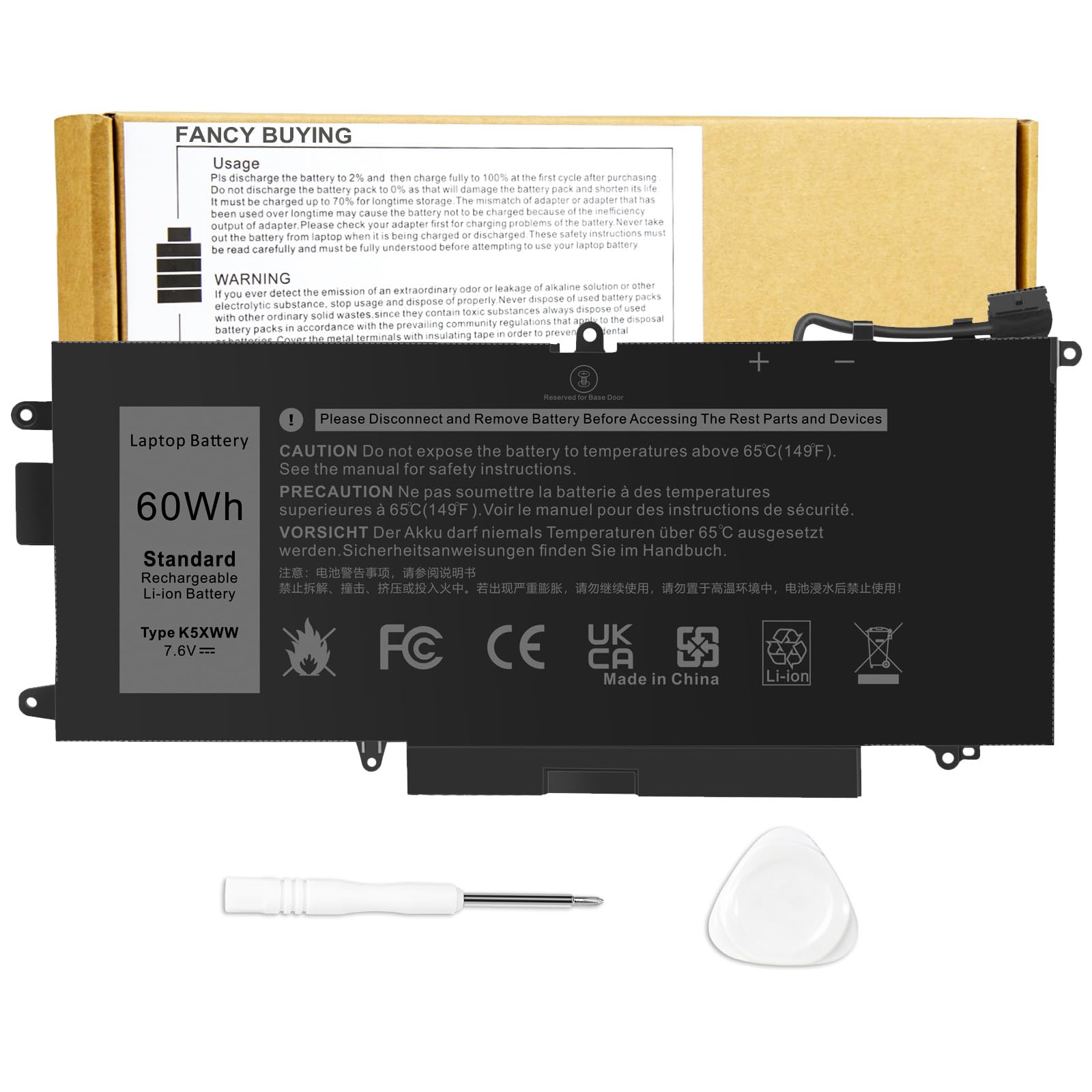 Amazon.com: Fancy Buying K5XWW Laptop Battery for Dell Latitude