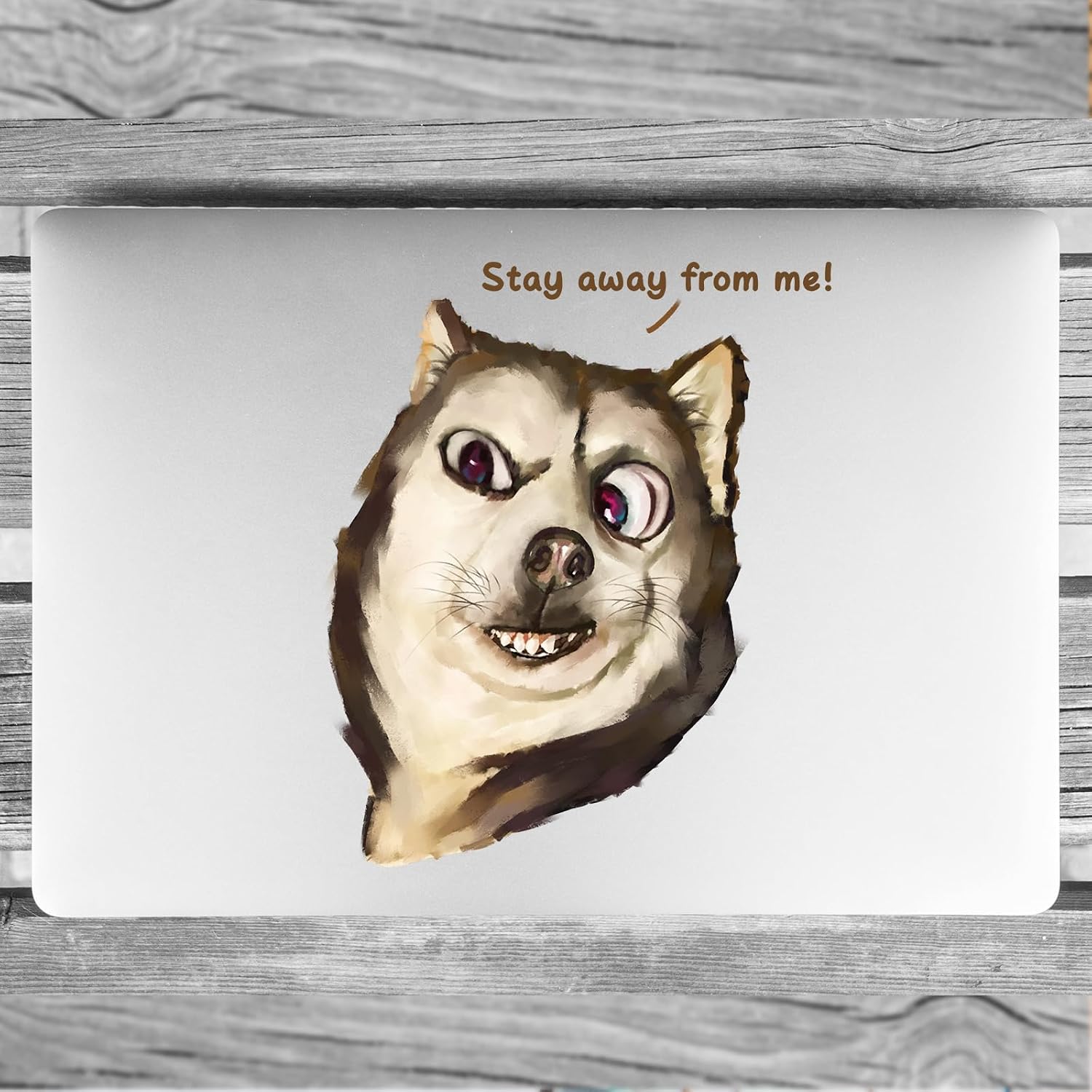 2-Pack Hand-Drawn Animal Stickers | 15x15 cm Waterproof PVC Decals | Husky & Yellow Dog | Cartoon Illustration Style | Removable for Car, Laptop, Wall | for Kids & Adults image 5