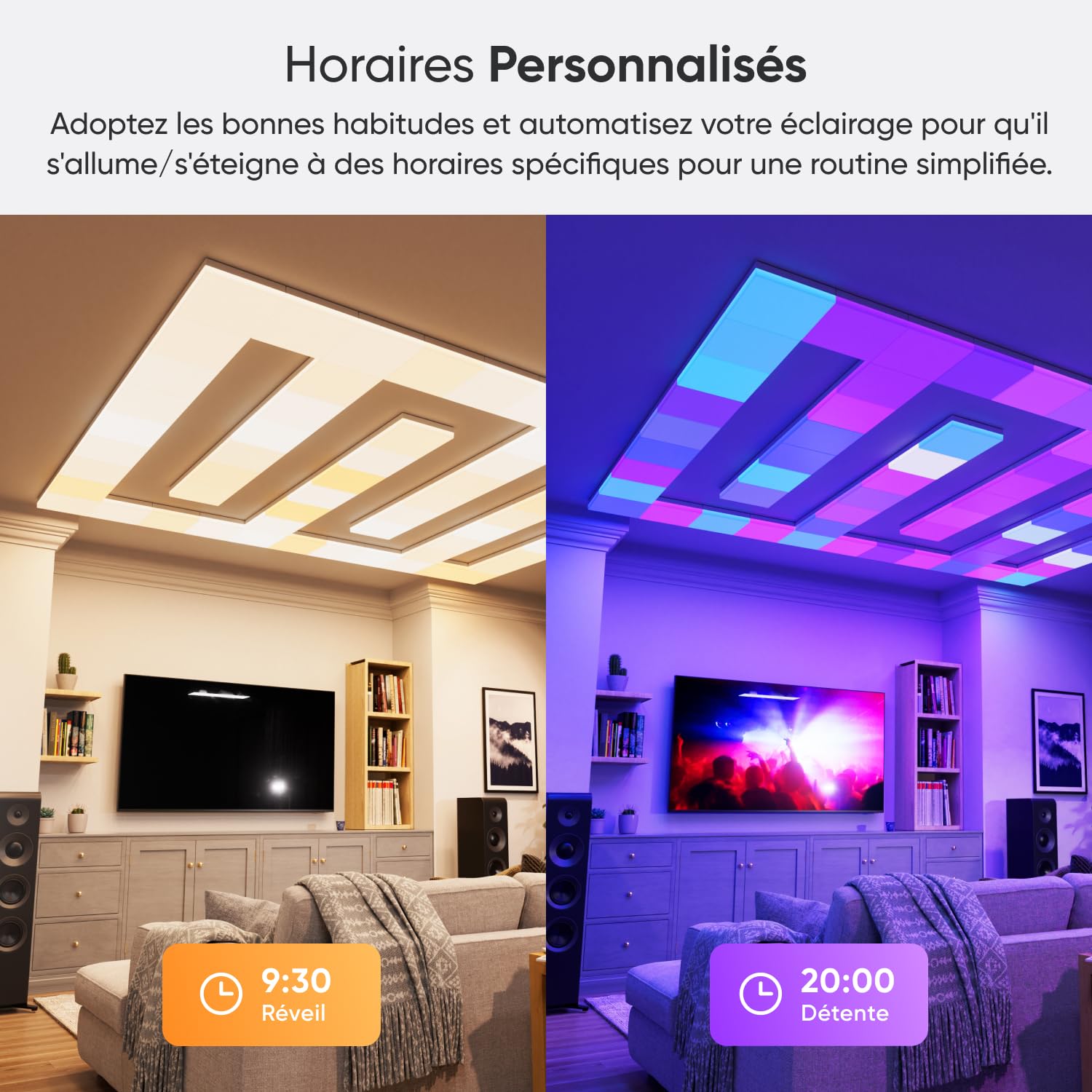 Nanoleaf Skylight Kit de Démarrage, Plafonniers LED Connectés, Pack de 3