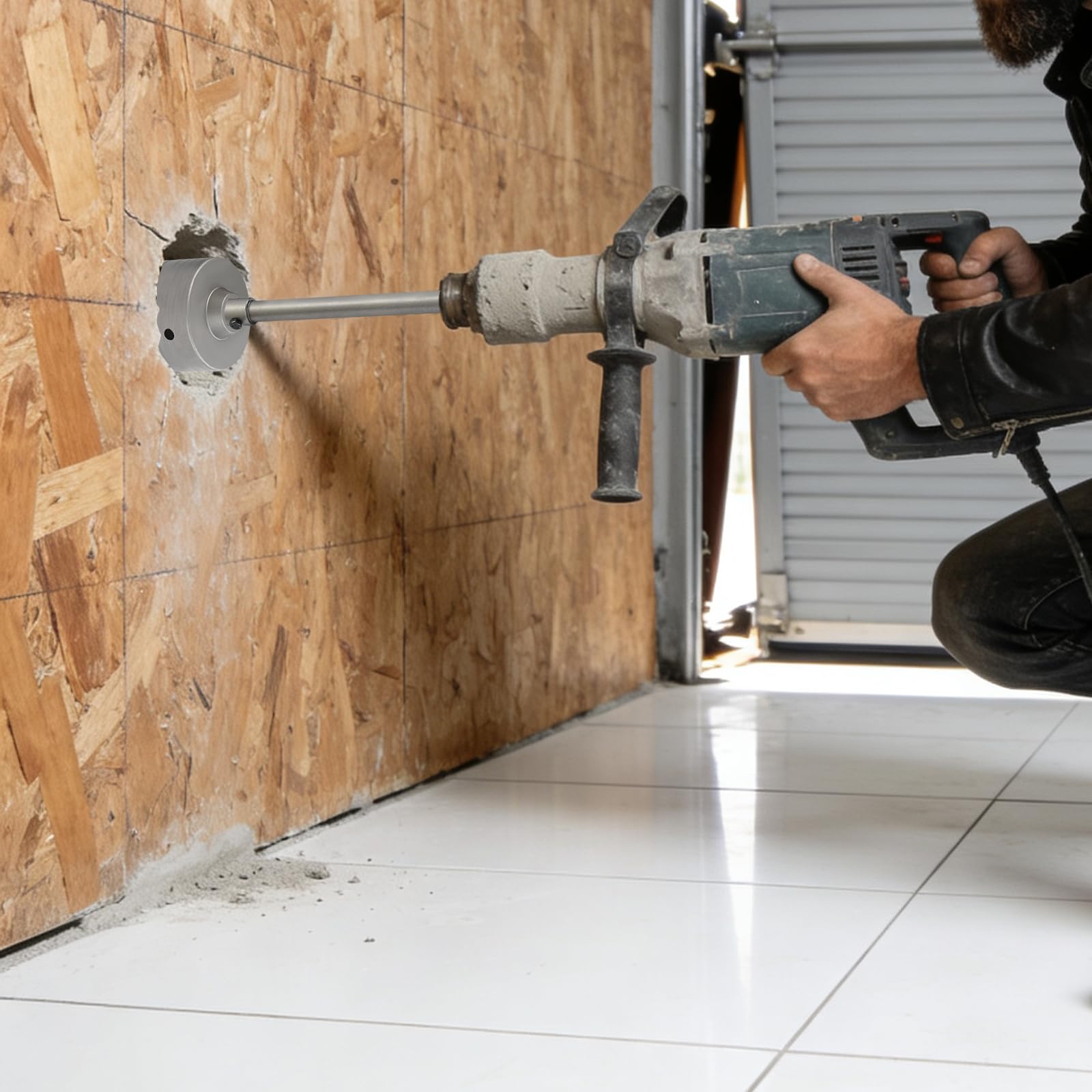 Juego de sierras perforadoras para hormigón SDS Plus Max, juego de brocas abridor de agujeros, maletín de herramientas, tratamiento de chorro de arena, pared de tubo engrosada, para martillo eléctrico