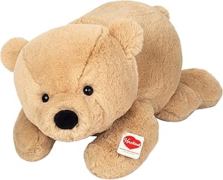 Teddy Hermann 93968 Brownie Bear Lying Down 55 cm, Cuddly Toy, Plush Toy