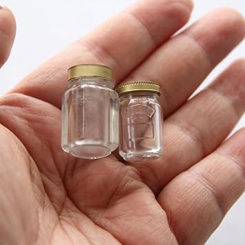 2 Pcs Mini Jar Silicone Resin Mold Set, 3D Tiny Bottle with Lid Epoxy Casting Molds for DIY Crafts, Dollhouse Accessories