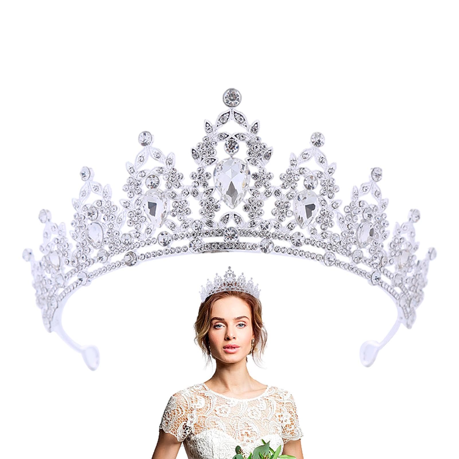 Genérico Tiara nupcial,Accesorios para el cabello de novia de boda - Tiara de boda para novia, corona de princesa, joyería de boda, tocados para mujeres y niñas