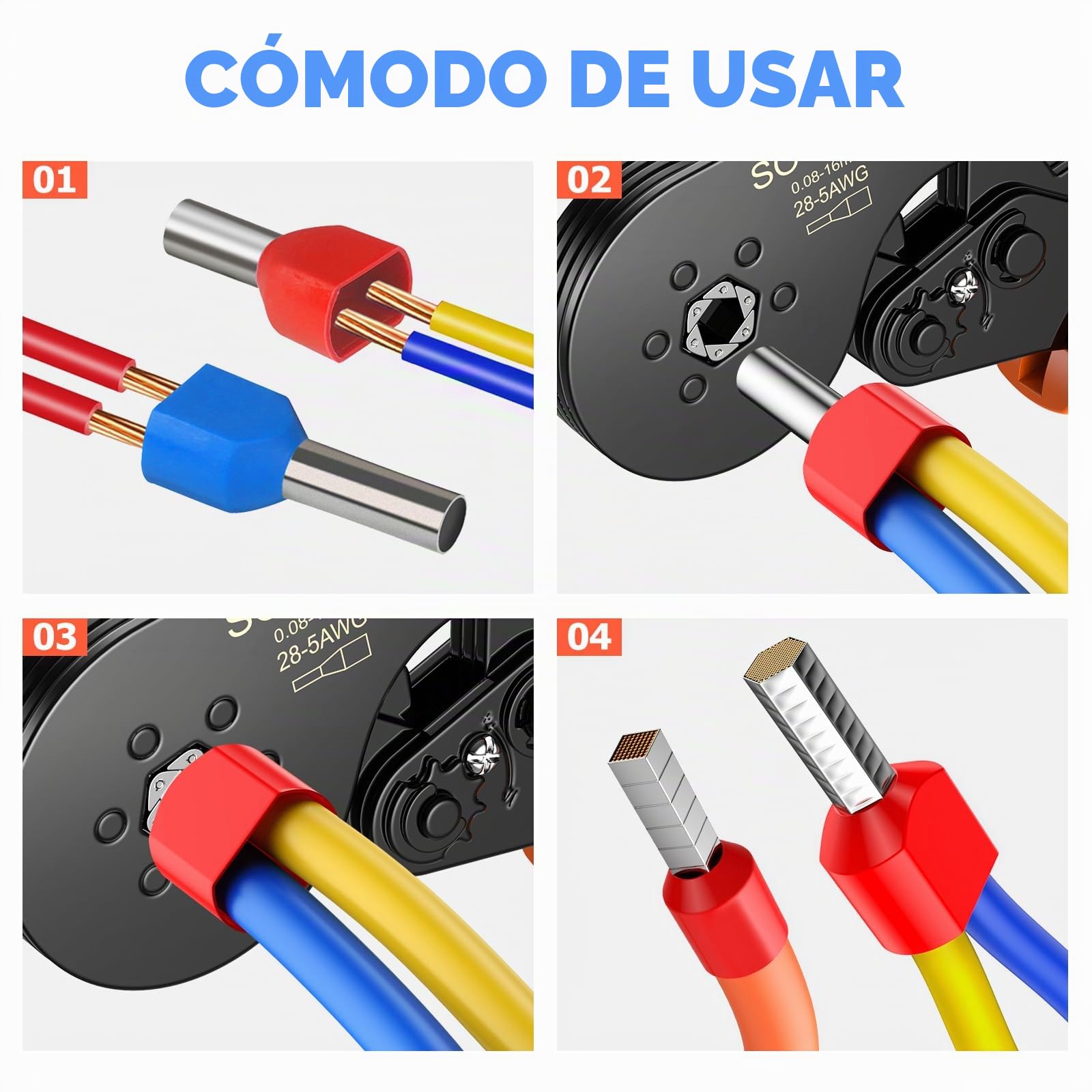 Terminales eléctricos, 1200 terminales eléctricos Preciva, 300 terminales de dos hilos más 900 terminales de hilo individual, adecuados para engarzado DIY e industrial
