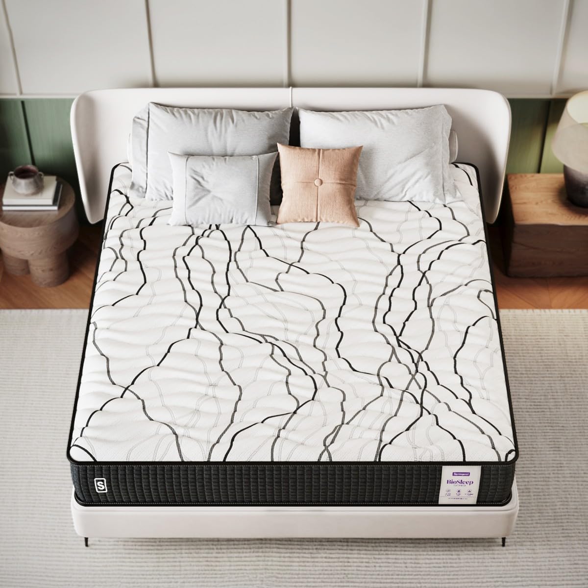 Springwel BioSleep 100% Natural Latex 6 Inch Bed Mattress | 15 Yrs Warranty | Spine & Back Orthopedic Support | Breathable & Anti Microbial Bamboo Charcoal Fabric Cover | Single Size (72X30X6) Inches-image-46