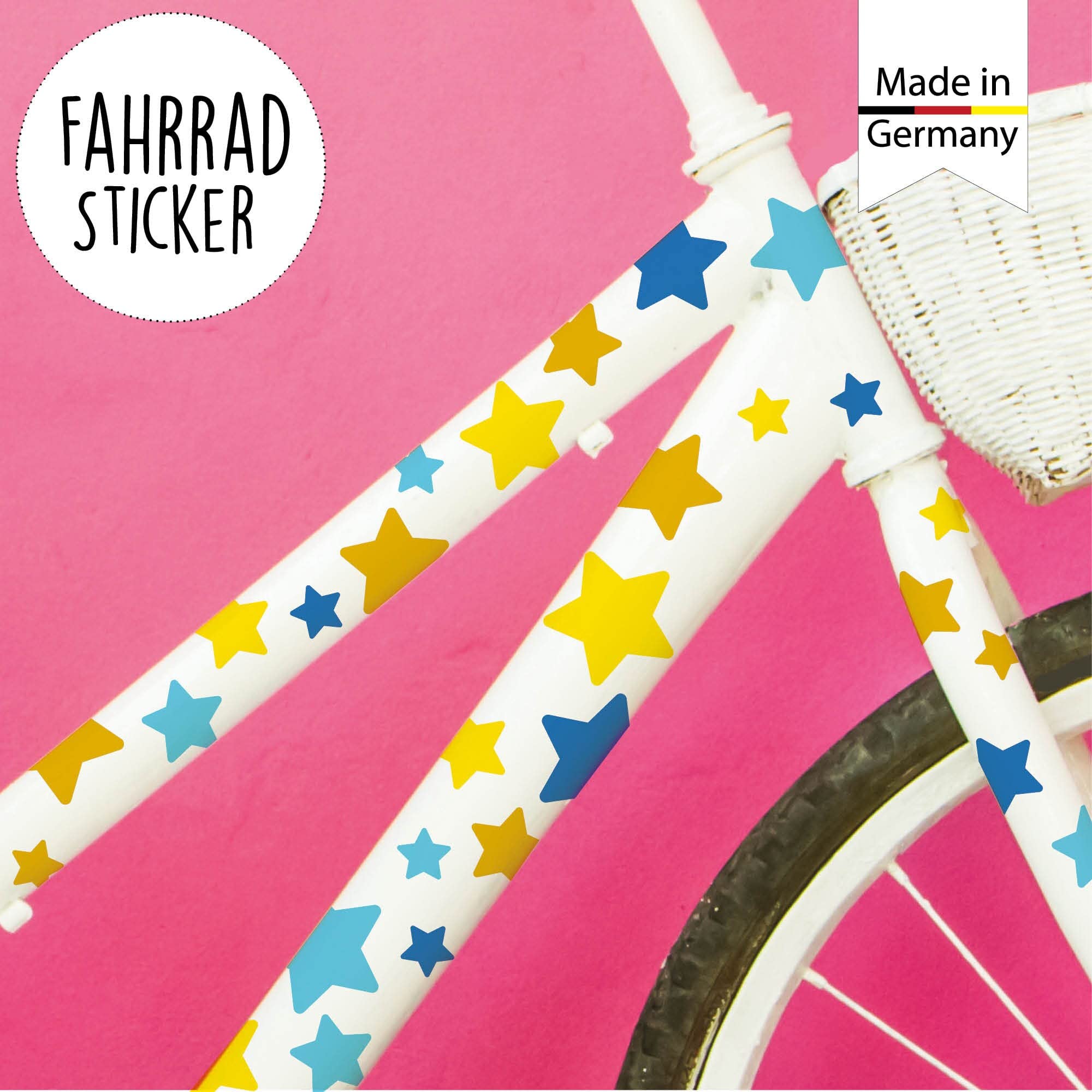 Wandtattoo Loft Fahrradaufkleber für Kinder fahrräder, 54 Stück, Bunte Sterne, Fahrrad Sticker, Fahrraddesign Kinderfahrrad, Aufkleber Fahrrad, Fahrradsticker, Dekosticker, Sticker für Kinder Sonstiges