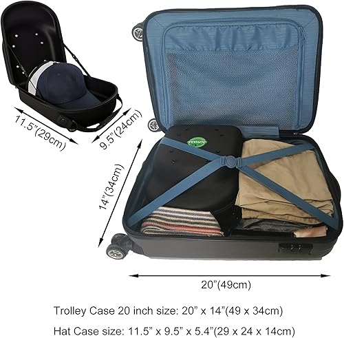 Miniatura 8 de Funda protectora de sombrero de viaje para gorras de béisbol, bolsa de béisbol, soporte para sombreros para viajes (1-6), bolsa de viaje con correa