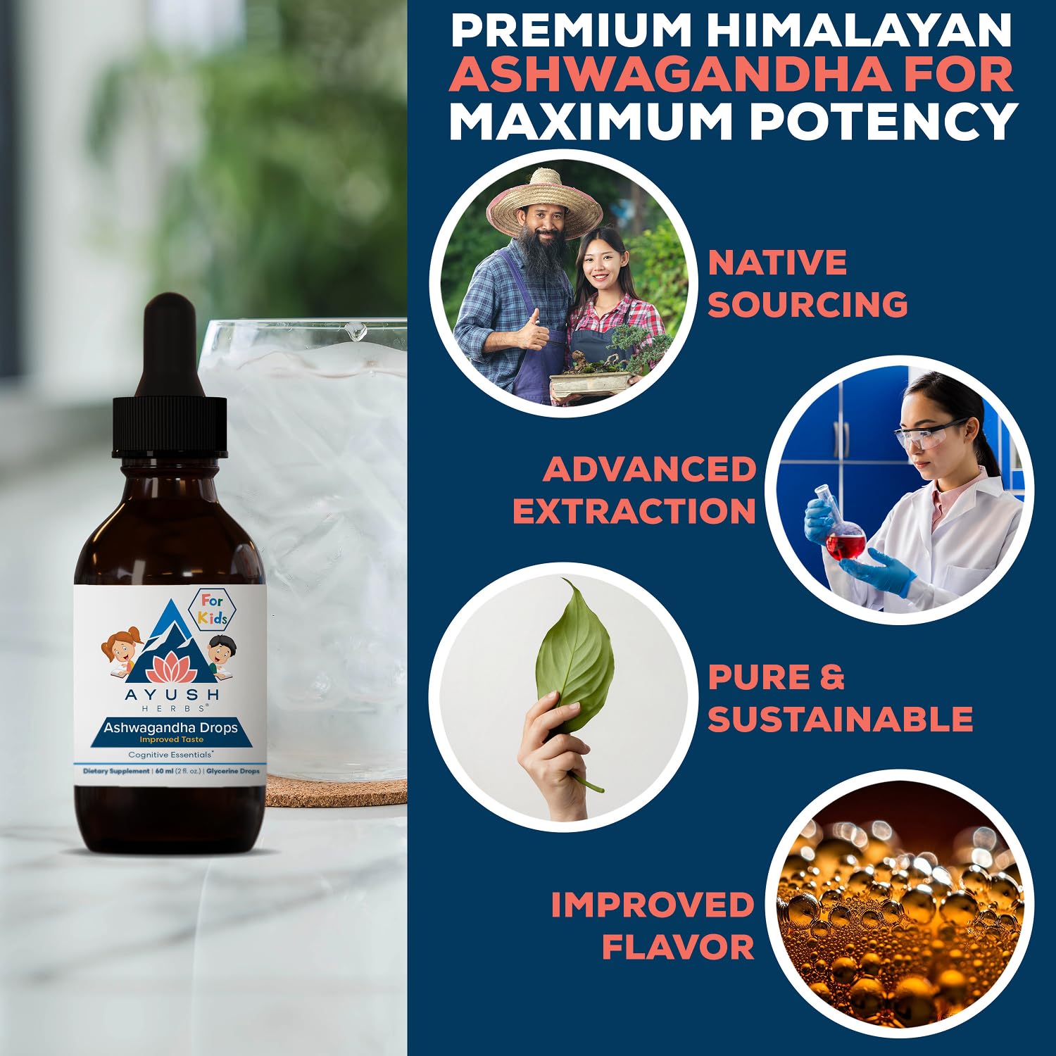 Ayush Herbs Ashwagandha Drops for Kids & Adults, 2 Fl Oz (80 Servings) — Amazon image 4