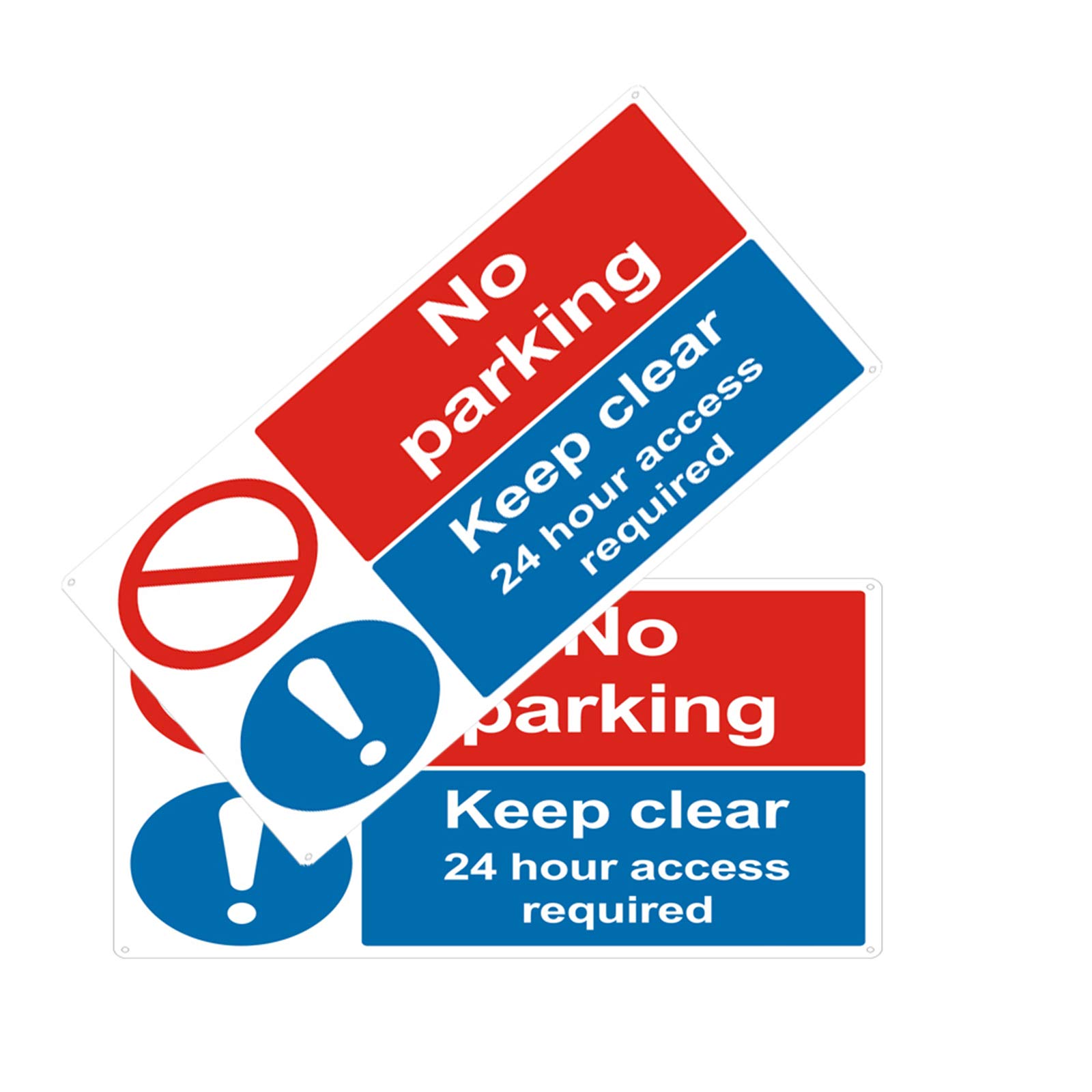 Goodvia No Parking 24 Hour Access Required Signs - 18 x 12 Inches, Aluminum, Outdoor