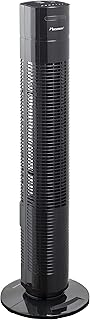 Bestron Wentylator wieżowy z funkcją wychylania, timerem i pilotem zdalnego sterowania, wysokość: 78 cm, Summer Breeze, 35 W, czarny