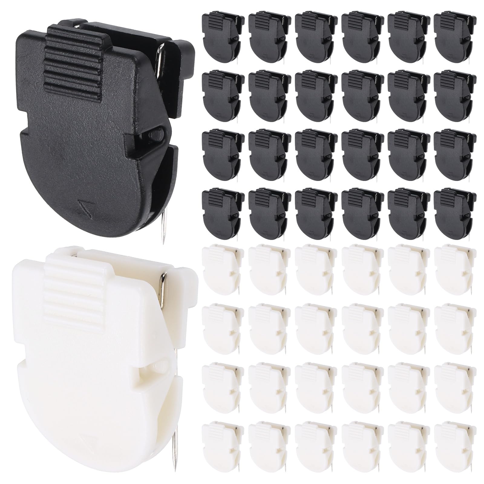 PATIKIL Cubicle Clips, 50 Pcs Wall Clips Plastic Cubicle Pins Workspace Organization Accessories for Office Panel Wall Photos Notes Memos, Black/White