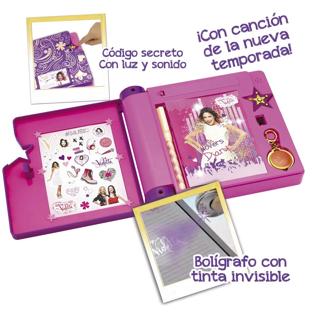 Violetta Diario Secreto Musical, Juguete Electrónico A Partir de 4 Años