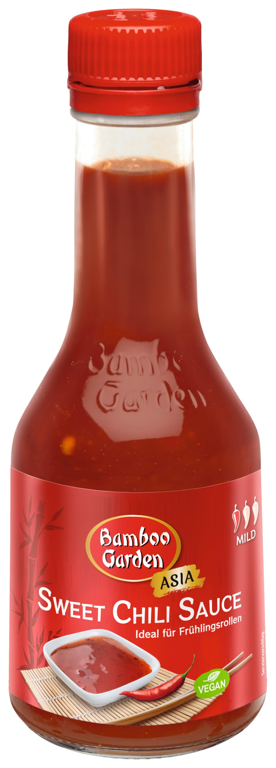 Bamboo Garden - Sweet Chili Sauce | Hervorragend zu Frühlingsrollen oder gegrilltem Fleisch | 200 ml in der Glasflasche
