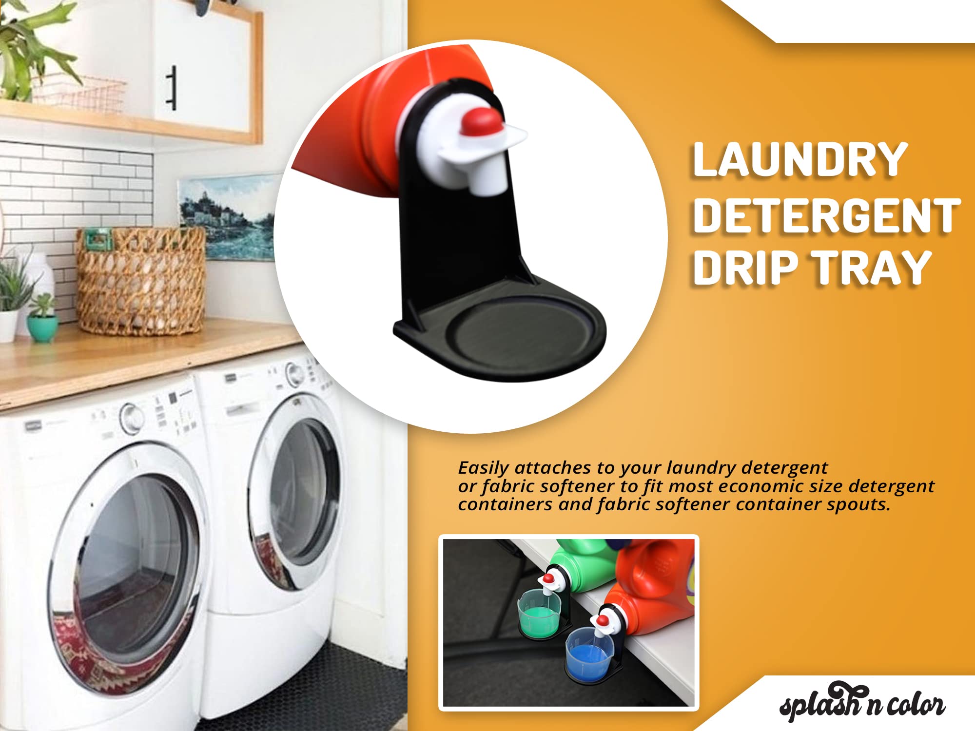 Buy SplashNcolor Laundry Detergent Drip Tray Catcher, Drip Guard for