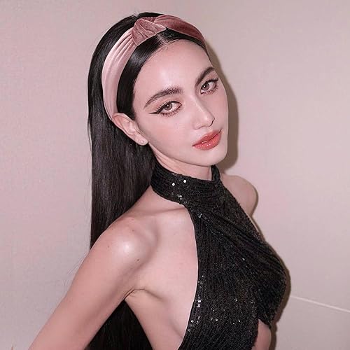 Vista 34 de VELSCRUN Diademas anudadas para mujer, 12 unidades, diadema ancha, estilo bohemio, turbante, banda elástica para el cabello, accesorios