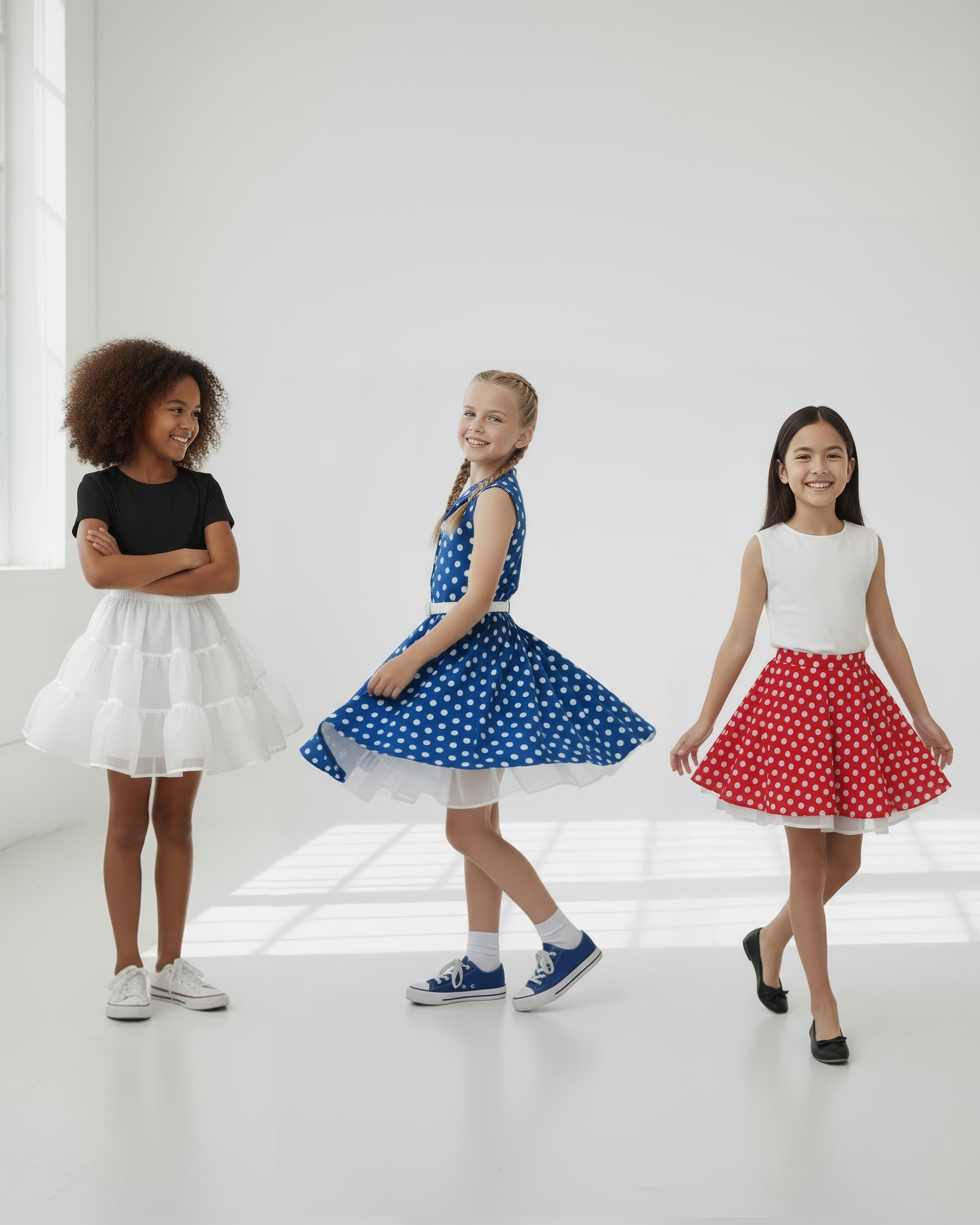 BlackButterfly Bambini Raso Organza Sottogonna Gonna